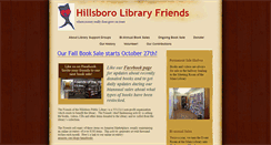 Desktop Screenshot of hillsborolibraryfriends.org