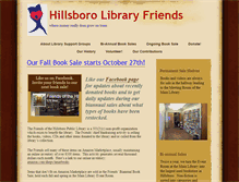 Tablet Screenshot of hillsborolibraryfriends.org